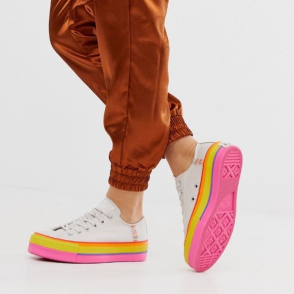 NIB Converse CTAS Lift Ox Canvas 564992C Rainbow - Picture 2 of 8